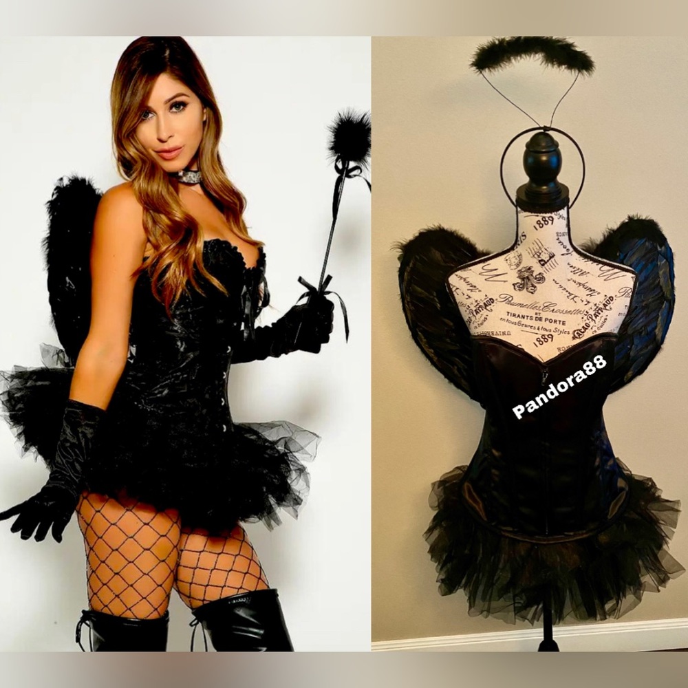 Sexy fallen angel dark angel or vampire corset